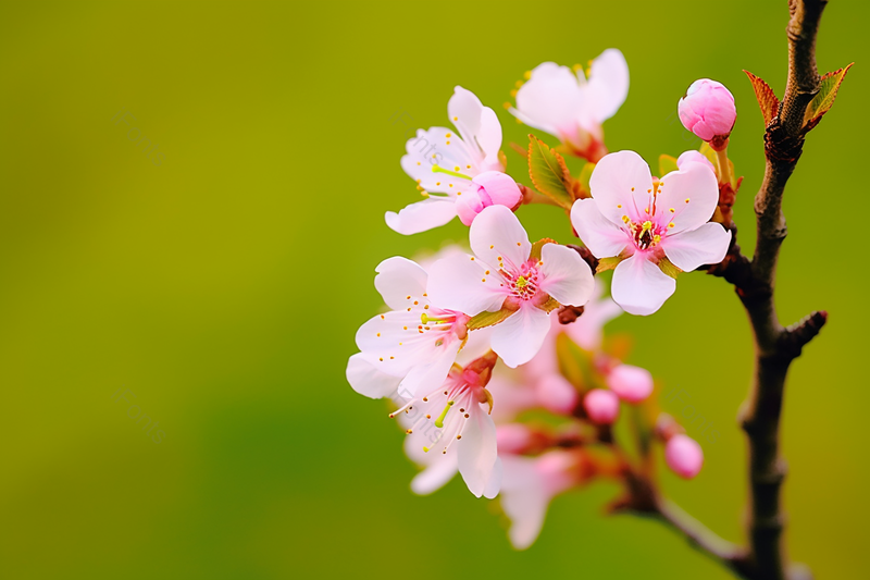 樱花树梢鲜花盛开绿色生机实拍,高清,摄影图,摄影图片,图片大全,摄影图免费下载